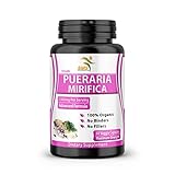 Pure Pueraria Mirifica Supplement 500mg Root Extract Powder Capsules Promotes Women’s Health, Breast Enhancement, Organic Natural Herbal, 60 Veggie Capsules