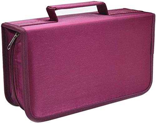 128 Capacity CD/DVD Protective CD Case Wallet Organiser Storage Holder Bag Portable with Carry Handle