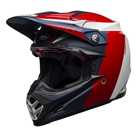 Bell MX 2020 Moto-9 Flex vuxenhjälm (Division M/G vit/blå/röd) storlek XSmall