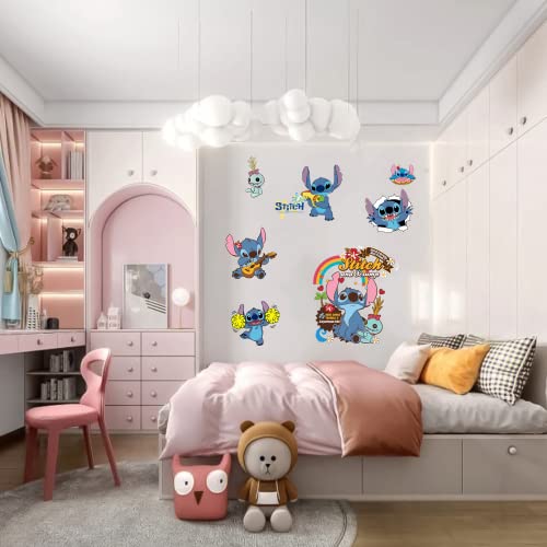 Stitch Wall Sticker Children's Cartoon Bedroom Background Wall Decoration Self-Adhesive Wall Sticker Pvc #TOP1