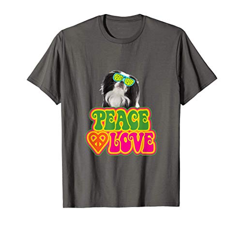 Peace Love Dog Japanese Chin T-Shirt