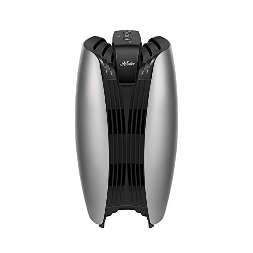 Hunter HT1715 Air Purifier with ViRo-Silver Carbon Pre-filter and HEPA+ Filtration, for Allergies, Germs, Dust, Mold, Pets, Smoke, Pollen, Odors, for Small to Medium Rooms, Titanium/Black