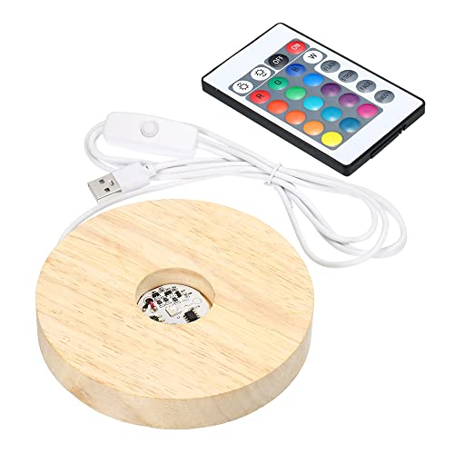 Lumière LED ronde en bois pour veilleuse chaleureuse et salon cocooning