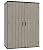 KINYING Outdoor Storage Shed,57 Cu.ft Vertical Outdoor Storage Cabinet Waterproof, Outdoor Resin Tool Shed for Patio Furniture, Garden Tools, Pool Accessories, Lawn Mower(Coffee Color)