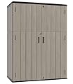 KINYING Outdoor Storage Shed,57 Cu.ft Vertical Outdoor Storage Cabinet Waterproof, Outdoor Resin Tool Shed for Patio Furniture, Garden Tools, Pool Accessories, Lawn Mower(Coffee Color)