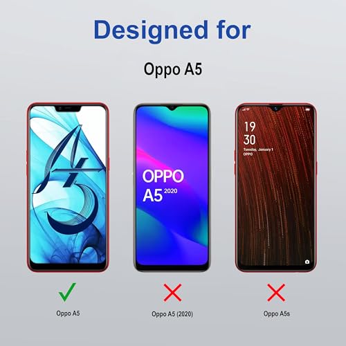 Image of ZAP CASE HD Plus Tempered Glass Screen Protector Compatible for Oppo A5 (Black) Edge to Edge Coverage with Easy Installation Kit