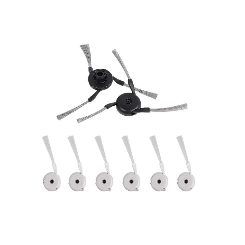 Cartouche Pour Dreame X40 X50 L40 X30 Série Brosse latérale robot | Structure poils élastiques atteint les bords des murs pour soulever saletés lors nettoyage automatique domestique(8pcs white)