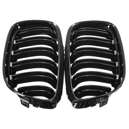 Double latte calandre sport pour BMW E90 E91 LCI style course noir - 4