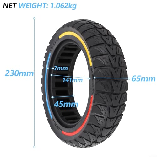 Pneu sólido de 9,5 x 2,50 a 6,1 para scooter elétrica NIU KQI3, amortecedor de pneu de borracha Kick