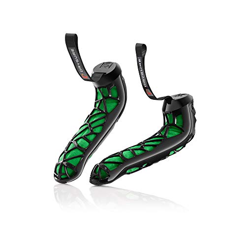 Drysure Active Shoe Dryer With Reuseable Moisture Absorber Insert. Dry Your Shoes Without Heat or Electricity. Suitable For Cycling & Running Shoes and Football Boots. (UK8-14, EU 42-47, Black Green)