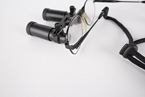 Nski Dental Medical Surgical Binocular 6.0X-R Loupe General Type For Ent/Vet Black With Metal Frame #TOP6