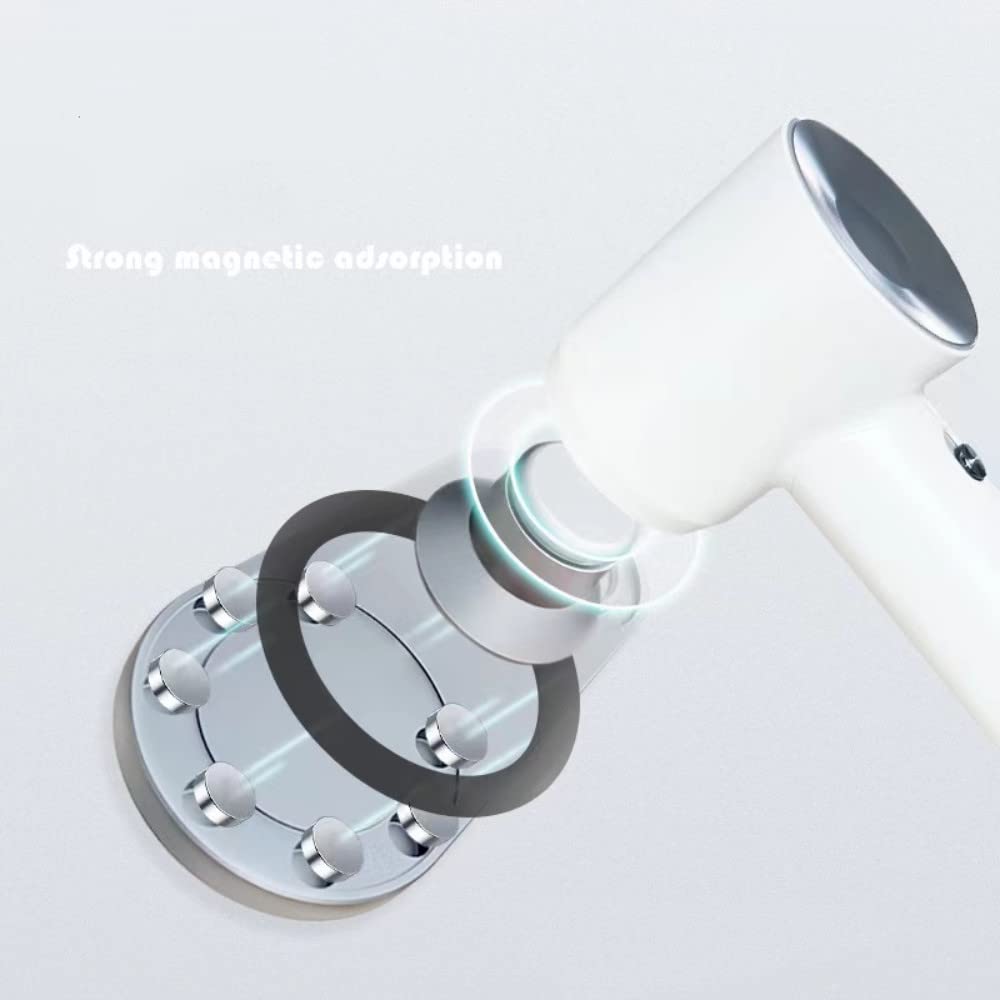 Soporte magnético para secador de pelo, estante organizador montado en la pared, estante de almacenamiento para secador de pelo Dyson Supersonic (plateado)