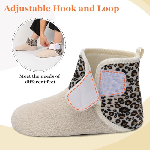 Spesoul Womens Mens Slipper Boots Fuzzy House Slippers Non Slip Slipper Socks Adjustable Bootie Slippers for Indoor and Outdoor2