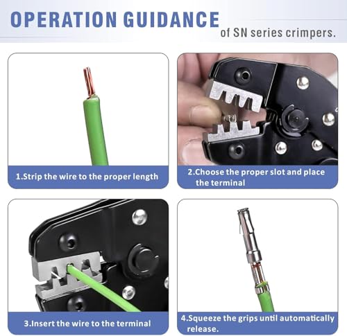 Image of COMTECH SN28B Electric Crimping tool Dupont Pin Socket Terminal 18-28 AWG (0.1-1.0mm ) For JST-SM Terminal Ratchet Crimper cable For 2.54mm 3.96mm KF2510 Connector plier tool Electric Wires