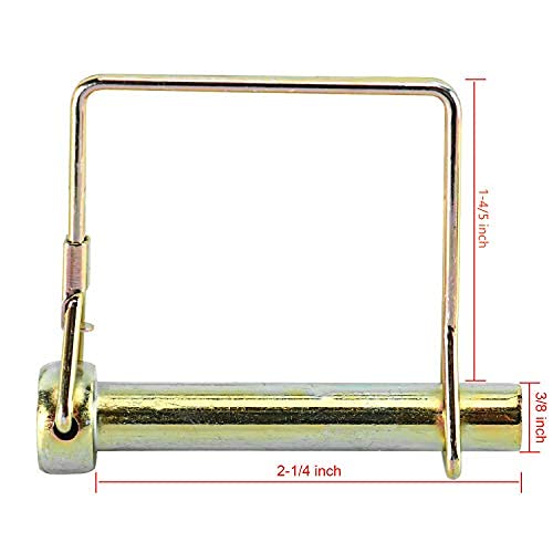 Yaegarden 20-Pack Square Shaft Locking Pin Wire Lock Pin Safety Coupler Pin, 3 Sizes Available: 3/8" X 2-1/4", 1/4" X 2-1/4", 5/16" X 2-1/4" (20Pcs: 3/8" X 2-1/4") #TOP2