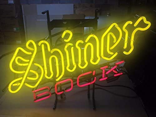 HOLTEEZ Beer Bar New 20inx16in Shiner Bock Neon Sign (Various Sizes) Beer Bar Pub Man Cave Business Glass Neon Lamp Light DB335
