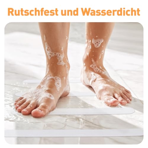 AGPTEK Rutschfeste Badewannen-Aufkleber, rutschfeste Duschstreifen mit starkem Kleber für Badewanne, Dusche, Badezimmer, Rand von Schwimmbad, Treppen, Leitern, Booten, transparent, 36 Stück