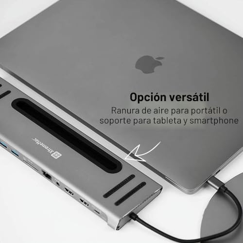 Docking Station USB-C para MacBook gris: adaptador todo-en-uno XMTYPECDOCK 5