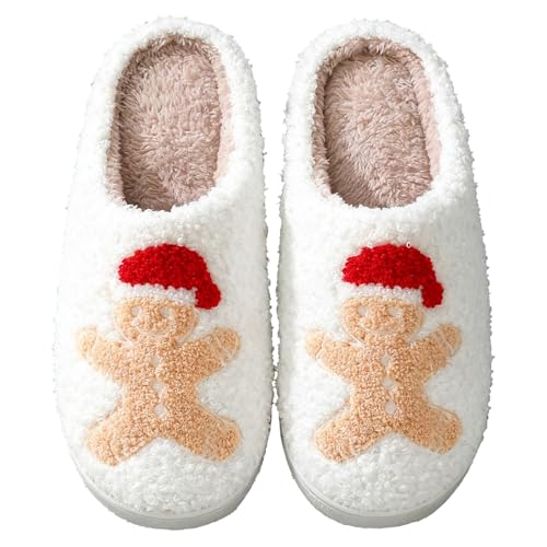 Image of Halloween Christmas Slippers Holiday Slipper House Shoes Home Slipper for Women Fuzzy Outdoor Indoor Bedroom Slippers