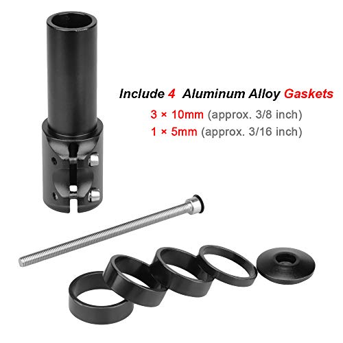 Magarrow Bike Stem Riser Handlebar Riser Adaptor Bicycle Fork Stem Extender Aluminium Alloy, 3 × 10Mm, 1 × 5Mm (Black) #TOP1