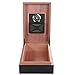 Cigar Humidor, MEGACRA Leather Surface Handmade Real Solid Spanish Cedar Wood Lined Cigar Desktop Box with Hygrometer and Humidifier, Hold 20-30 Cigars