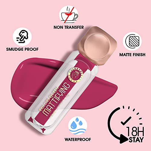Image of Colors Queen Mattifying Liquid Lipstick for Women Combo Pack of 2 | Long Lasting Liquid Matte Lipstick | Transfer Proof & Waterproof Lipstick Enriched with Vitamin E
