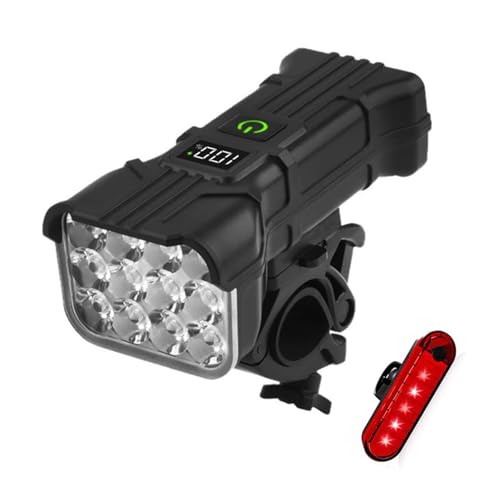 Bike Lights for Polygon Siskiu D7, LED Bicycle Light with 5 Light Modes Bike Headlight and Taillight Set for Night Riding, Road, Mountain, Commuter Cyclists