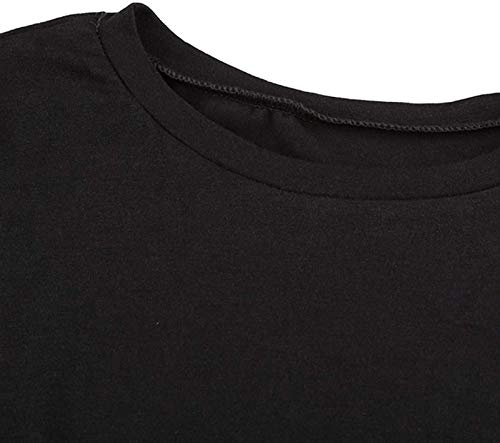 Digood Girls Casual Solid Color Tops,Kids Girls Casual Tunic Tops Knot Front Button Short Sleeve Blouse T-Shirt Tee(Black,10-11 Years) #TOP4