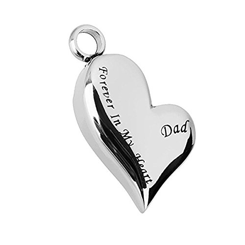 Oulii Cremation Ash Urn Keepsake Pendant Necklace Dad Forever In My Heart #TOP23