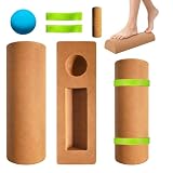 BRGD Tabla de Equilibrio de Corcho 4 en 1, Estabilidad y Fuerza en los Pies