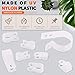 Rustark 250Pcs 7 Sizes White Nylon R-Type Cable Clamp Cable Organizer Cord Clips for Wire Management
