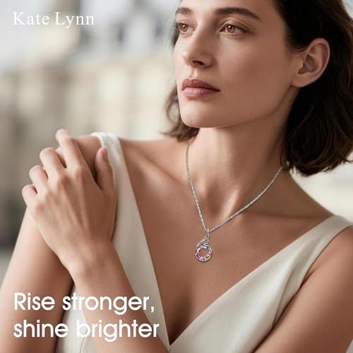 Image of Kate Lynn Rise From the Ashes Phoenix Pendant Necklace for Women | Symbol of Strength & Rebirth, Meaningful Birthday Gift for Women