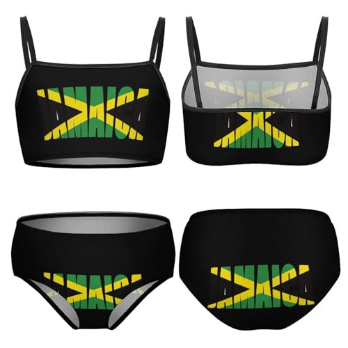 Jamaican Country Flag Girls Two Piece Bikini Swimsuits Cute Beach Sport Swimwear Bathing Suit4