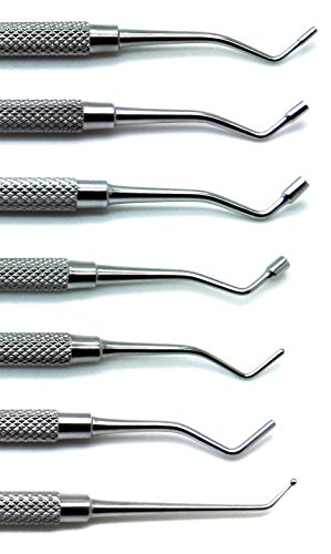 5-Piece Dental Amalgam Plugger Set - Smooth & Serrated Stainless Steel Instruments 3 thumbnail image