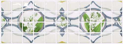 【 Dream Sticker 】 モザイクタイルシール キッチン 洗面所 トイレの模様替えに最適のDIY 壁紙デコレーション SWT-5 (メイリリー, 1枚)