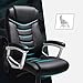 SONGMICS Thick Executive Office Chair with High Back Large Seat and Tilt Function Ergonomic Swivel Computer Chair PU Black UOBG21B