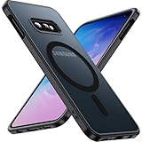 Hensinple for Samsung Galaxy S10e Case Magnetic, Galaxy S10e Phone Case [Compatible with Magsafe] Wireless Charging Transparent Back Phone Case for Samsung S10e, Black