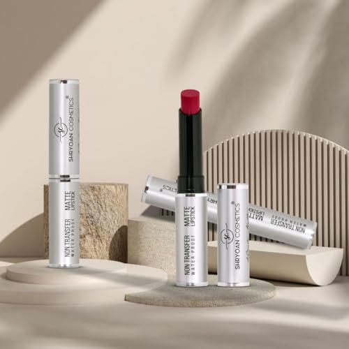 Image of Shryoan Non Transfer 24 Hours Matte Waterproof | Smudge Proof Lipstick | Red, Sulphate-Free, with Honey for Combination Skin | Full Coverage Crayon, Daily Care | 3.5 Grams (Pack of 1)