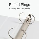 Oxford Binder, 1.5" Round Ring View Binder, ClearVue Covers on 3 Sides, XtraLife Hinge, Non-Stick PVC-Free, White, 350-Sheet Capacity, for School, Office, and Home Organization