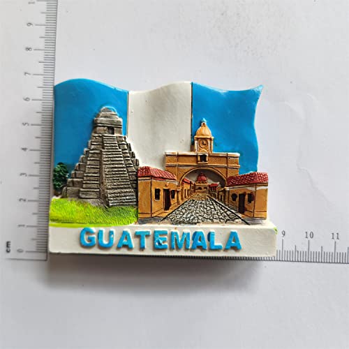 Imán de Resina para Refrigerador con Bandera de Guatemala 3D miniatura 6