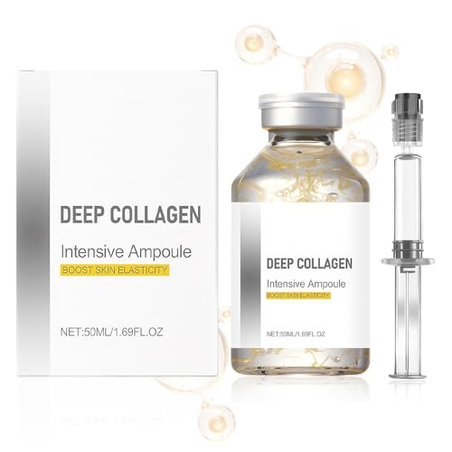 MAOYING Ampollas de Colágeno，Sérum Facial de Colígeno yÁcido Hialurónico，Concentrado Antiedad Reafirmante e e Hidratante，Para una Piel Joven y Radiante，50ml