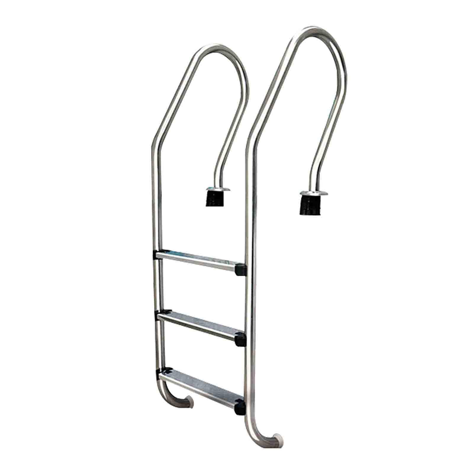 Escalier de piscine 3 marches en acier inoxydable avec main courante