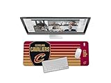 SOAR NBA Multifunctional Desk Mat for Desktop, (31.5'x12') - Ultra Soft Fabric with Non-Slip Rubber Backer - Water Resistant & Durable Nylon Stitching,Cleveland Cavaliers