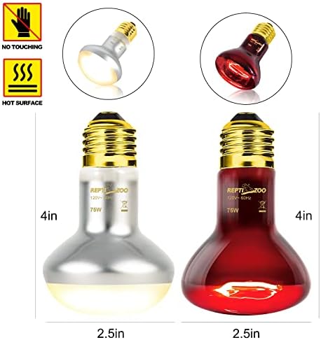 REPTI ZOO 75W Reptile Heat Lamp Bulb — alternate color or size variant on Amazon