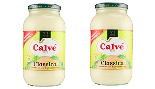 Calvé: "Classica" Classic Italian Mayonnaise - 29.75 Fluid Ounces (880mL) Jar - Pack of 2 [ Italian Import ]