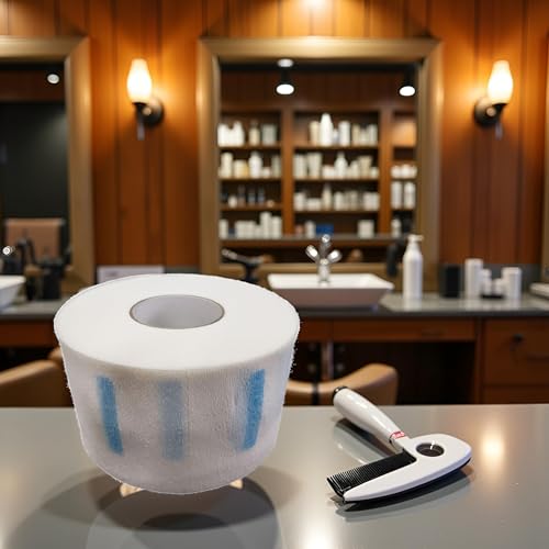 1 Rolle weiße Haarschneidestreifen, dehnbares Nackenband, Nackenband, Papiertücher, Haarentfernung, Wachsstreifen für Friseurladen, Haarschneiden, Styling-Salon-Zubehör