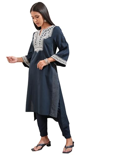 Image of Vishudh Women's Kurta | Comfortable Ethnic Wear for Daily Use | Lightweight & Breathable Indian Top