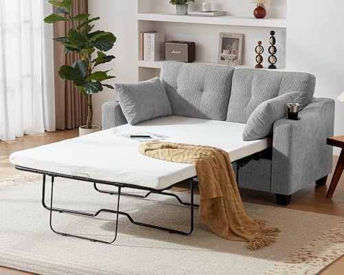 Chic House CURLIN Pull Out Sofa Bed, Full Size Sleeper Sofa thumb #1