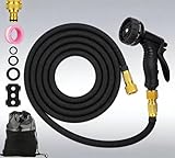 Expandable Garden Hose,Upgraded 3-Layer Latex No-Kink Flexible Water Hose (100ft)