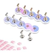 lootaan 2 Set Nail Stands for Press On, Round Nail Holder for Painting Nails with Reusable Adhesi...